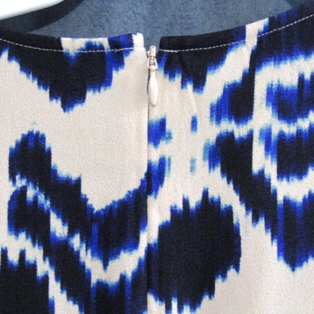 Ulla Johnson Lilliana Blouse Womens Size 10 Cream Nimbus Blue Bishop Sleeve Top - Picture 5 of 9